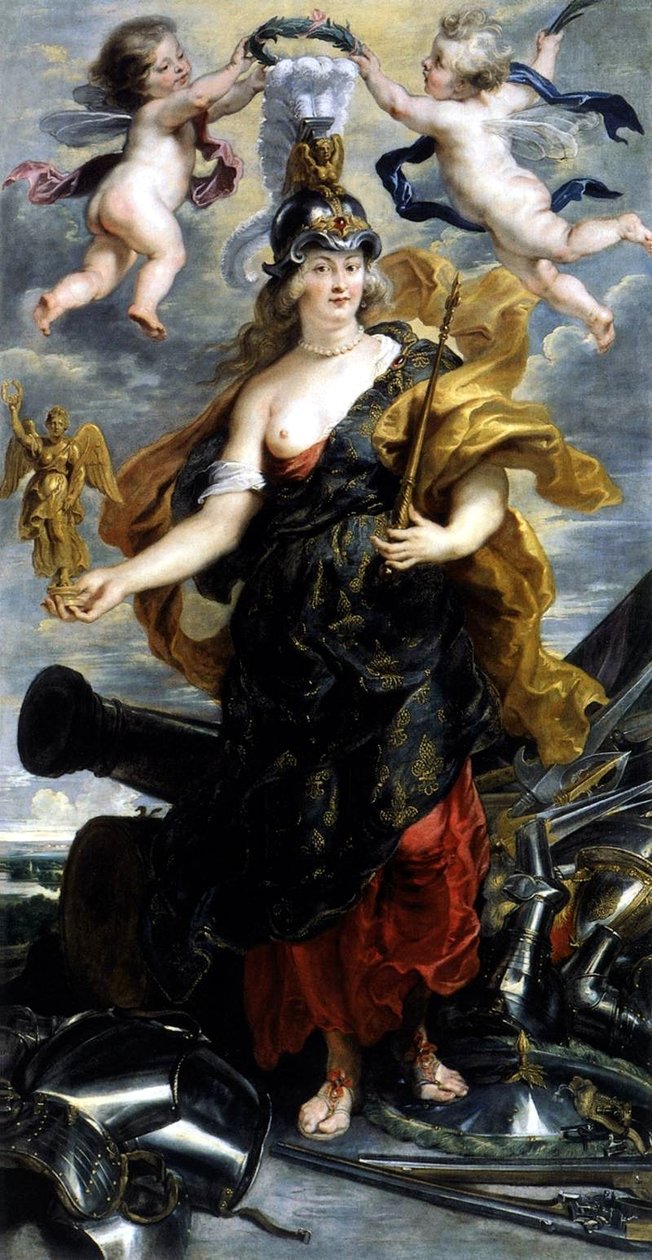 Portrait de Marie de Médicis en reine triomphante ou Portrait de Marie de Médicis en Bellone - Peter Paul Rubens