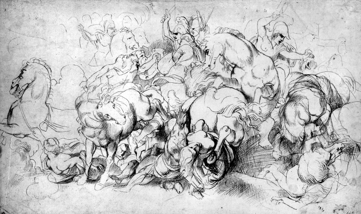 La bataille entre les Grecs et les Amazones, c.1602-04 - Peter Paul Rubens