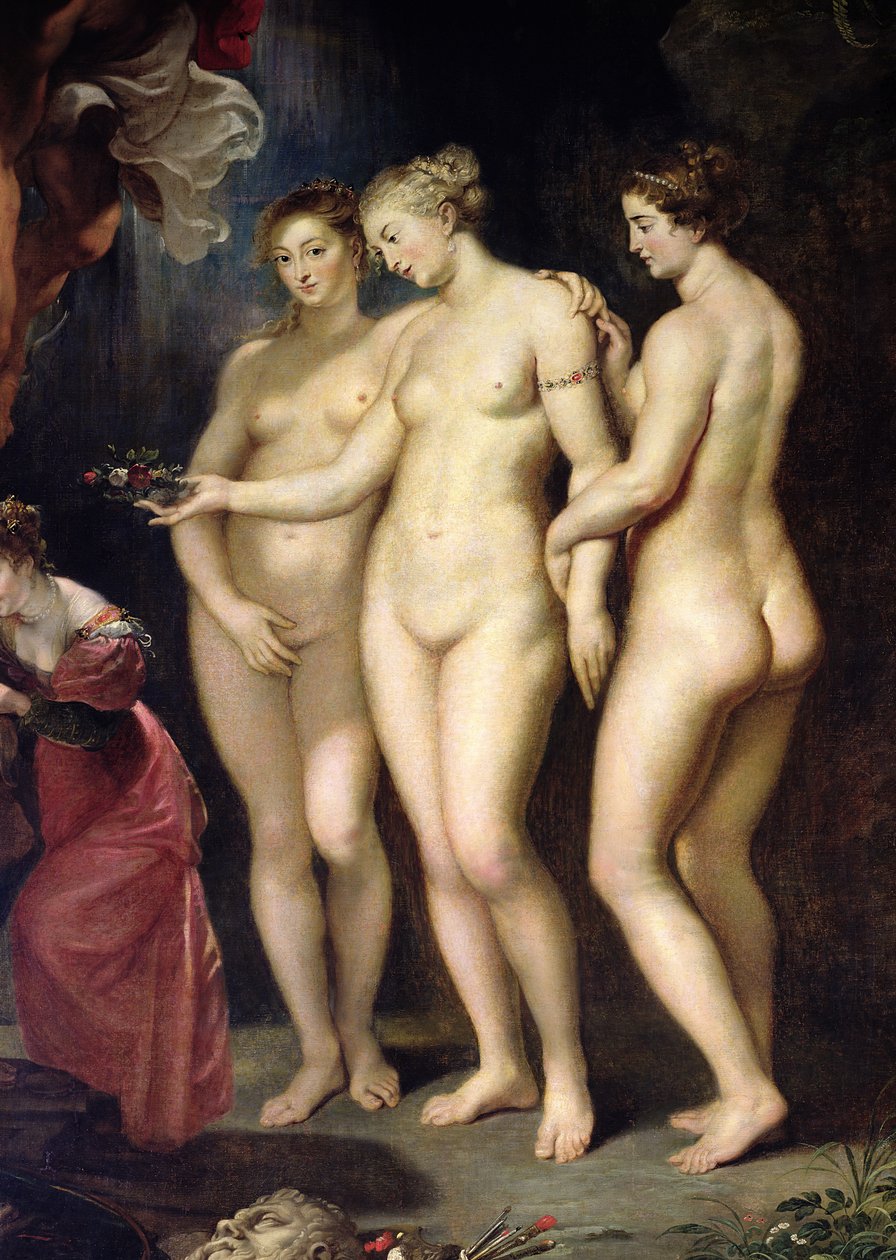 Le cycle des Médicis : Éducation de Marie de Médicis, (détail) des Trois Grâces, 1621-25 - Peter Paul Rubens