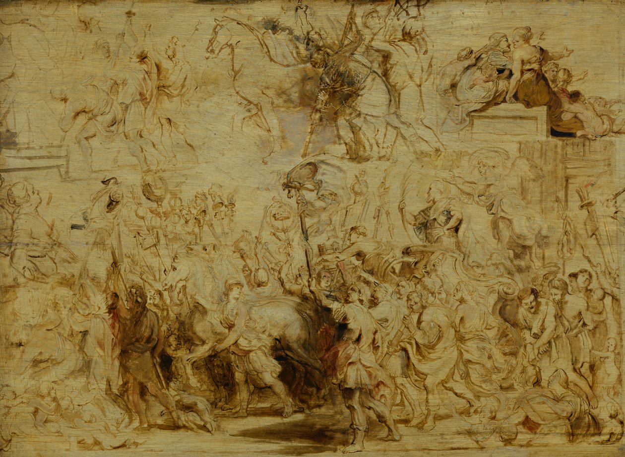 Entrée triomphale de Henri IV (1553-1610) à Paris, vers 1627 - Peter Paul Rubens