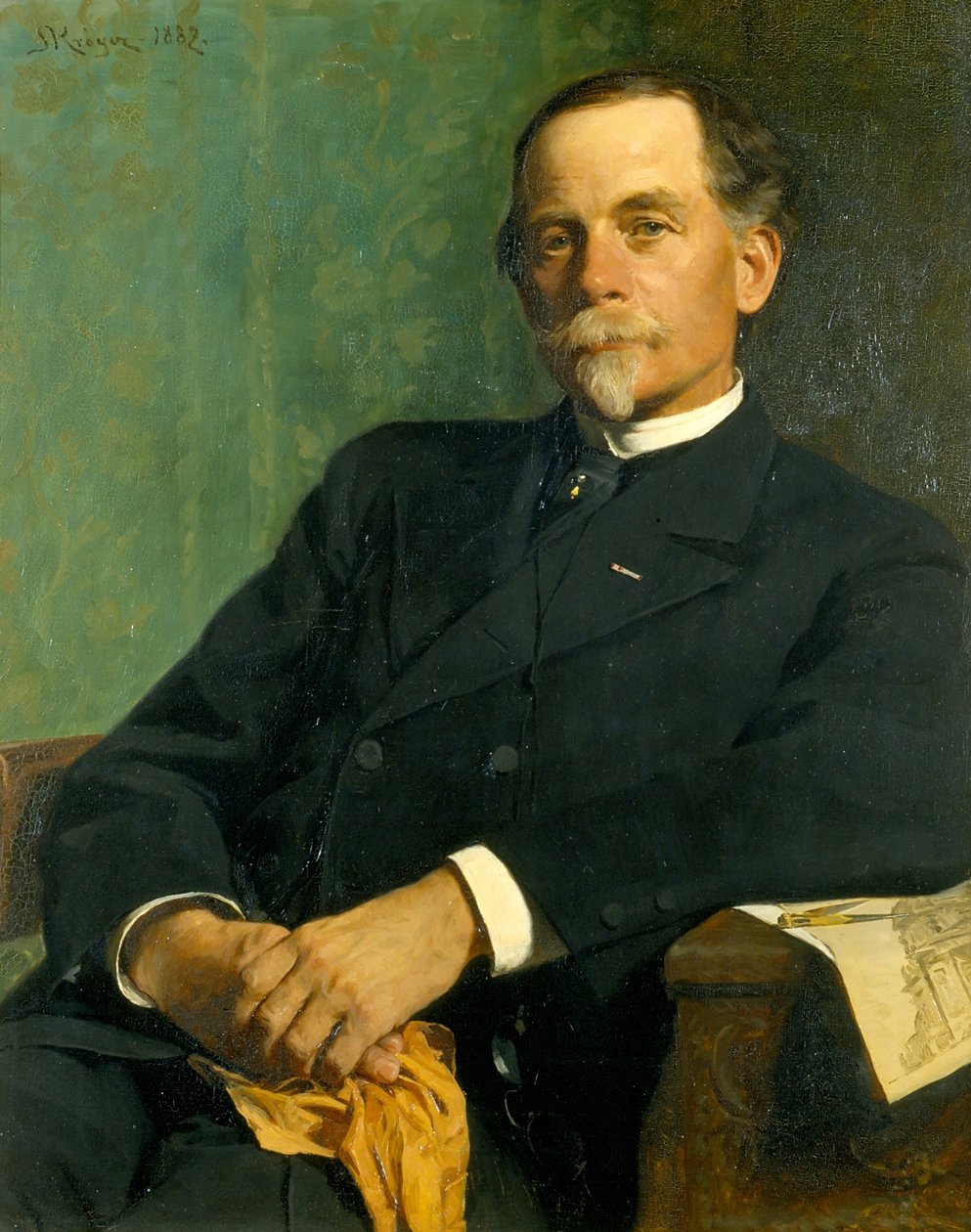 Architecte, Professeur F. Meldahl assis - Peder Severin Krøyer