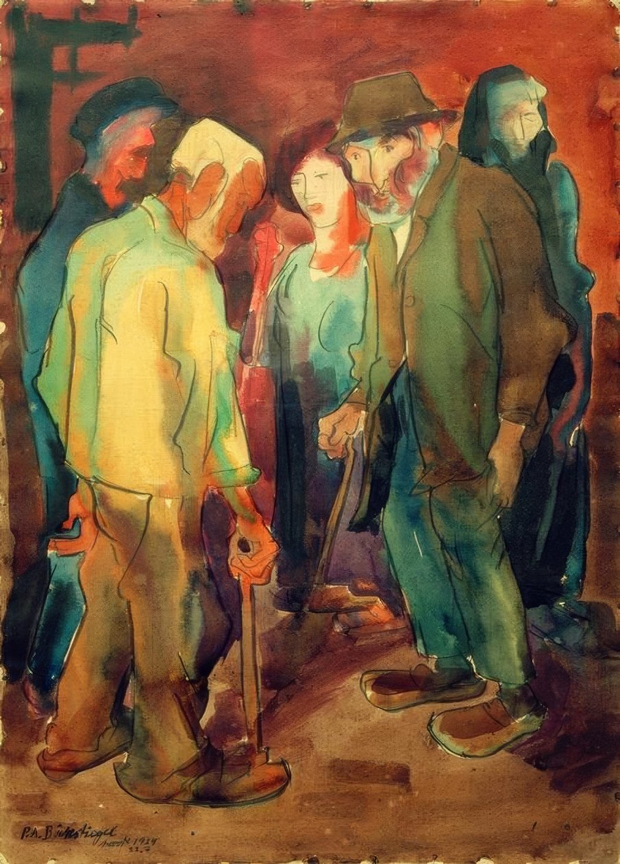 Paysans à Arrode - Peter August Böckstiegel