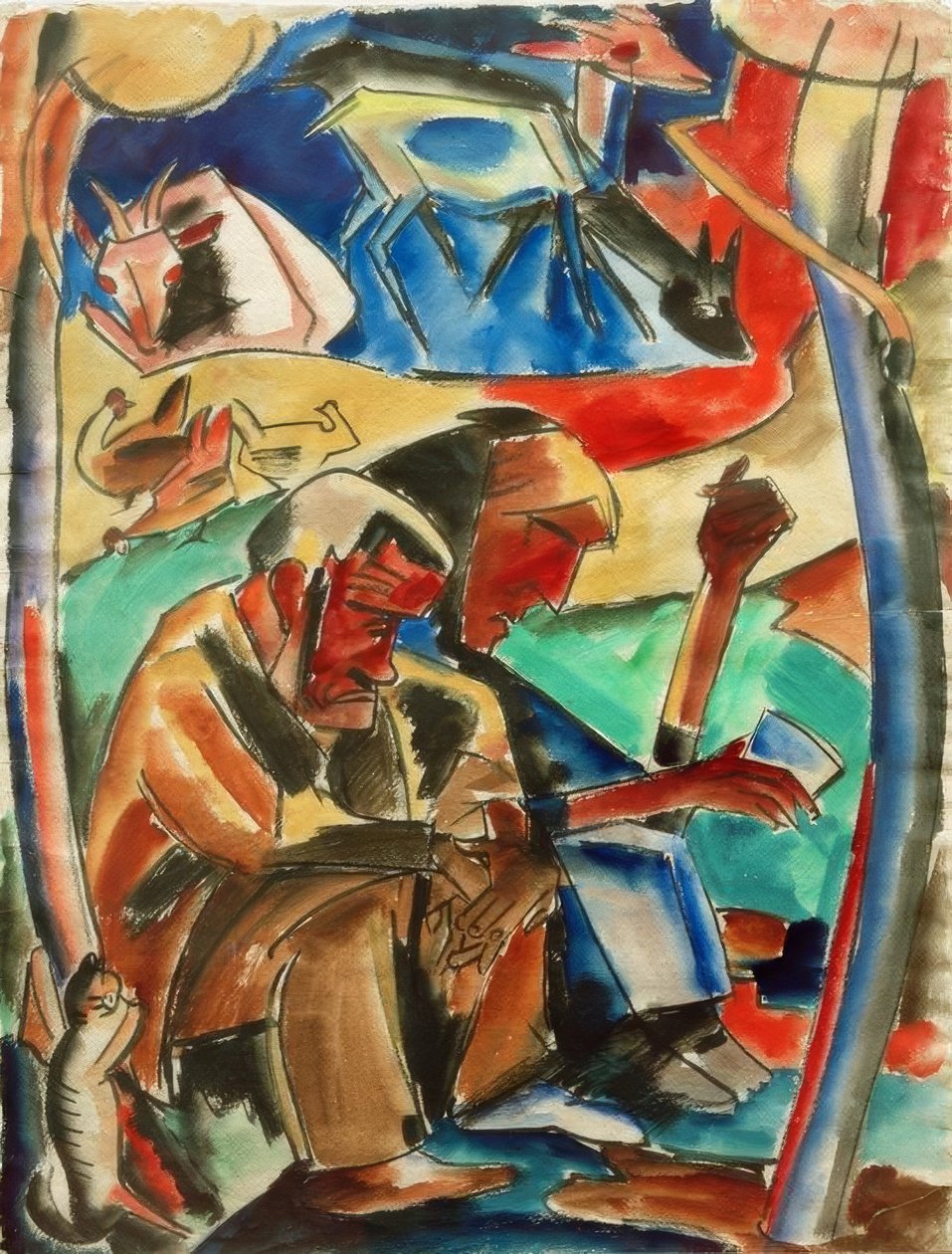 Les Parents - Peter August Böckstiegel