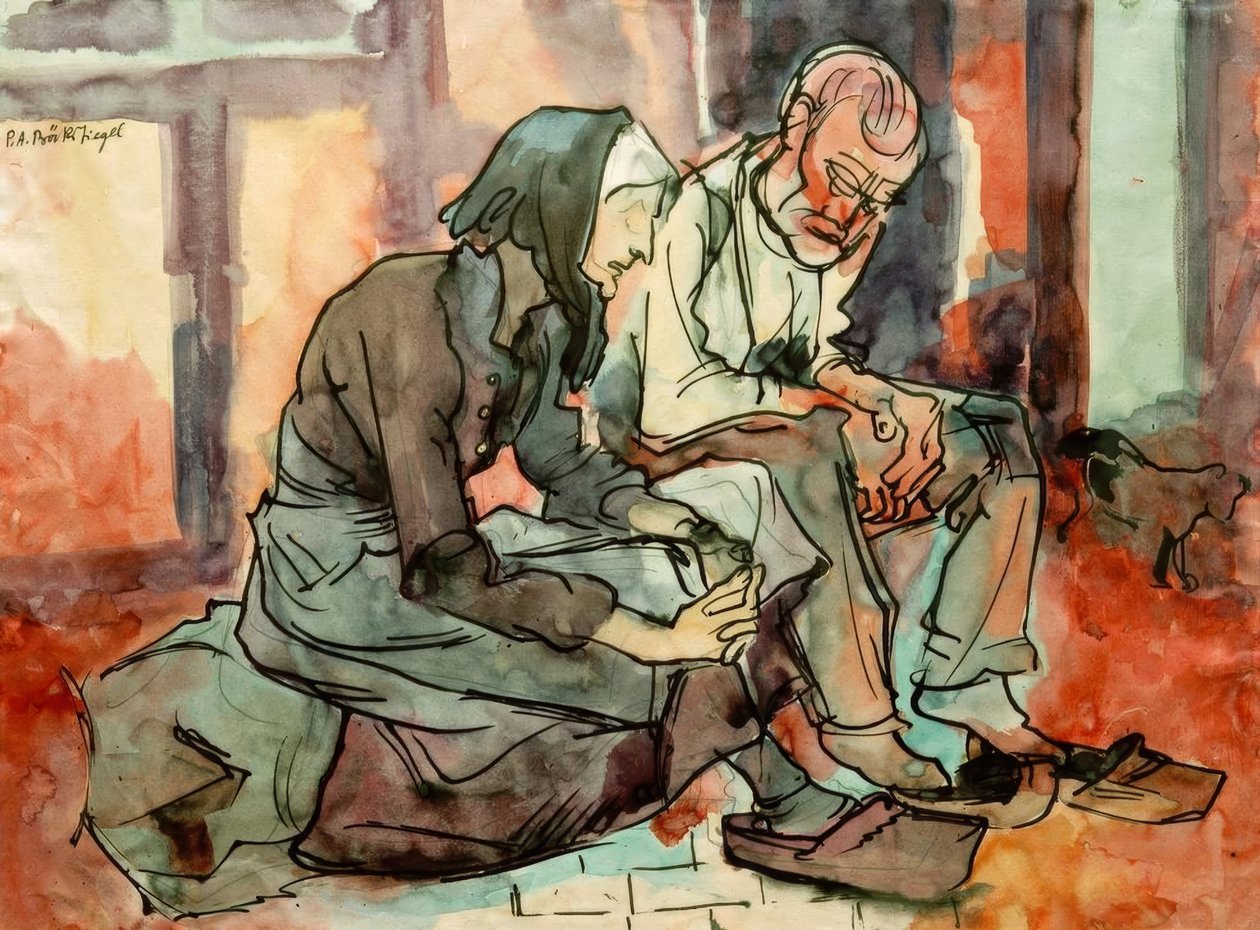 Les Parents - Peter August Böckstiegel