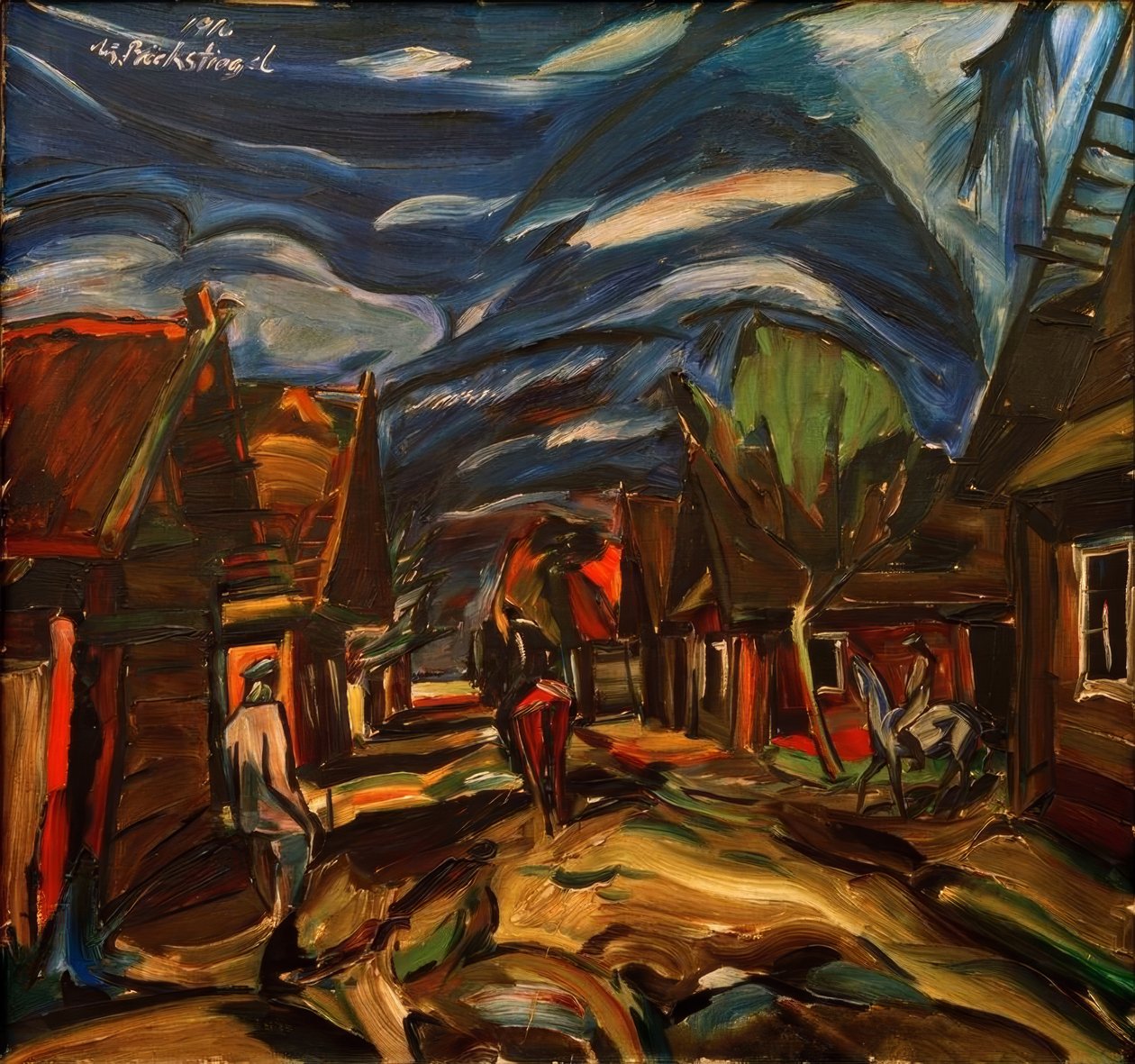 Village de Jasky, Russie - Peter August Böckstiegel