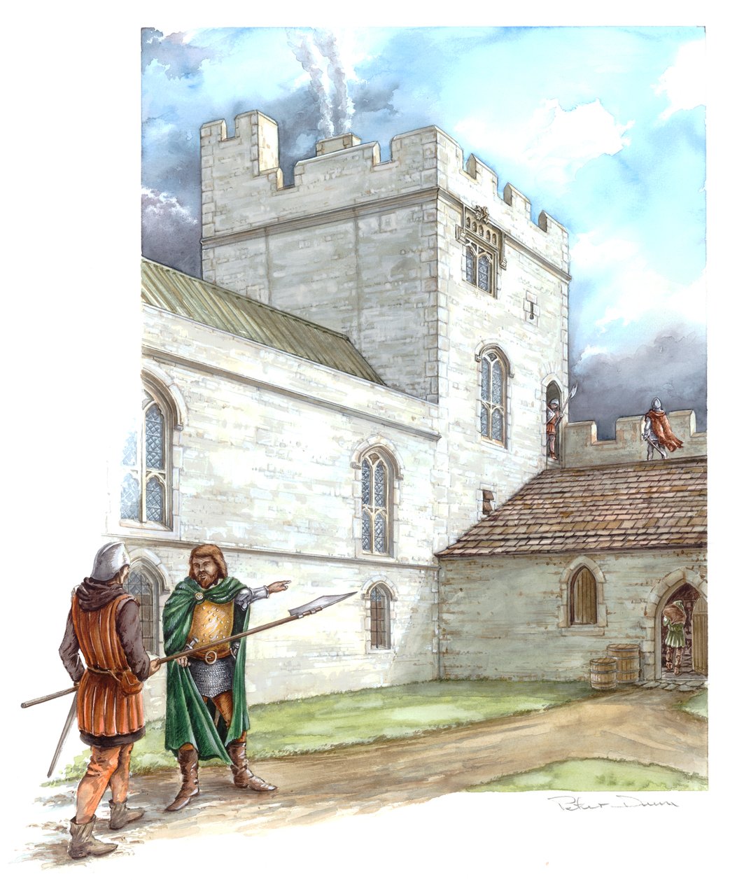 Château de Portchester, milieu du 14e siècle, vers 1990-2010 - Peter Dunn