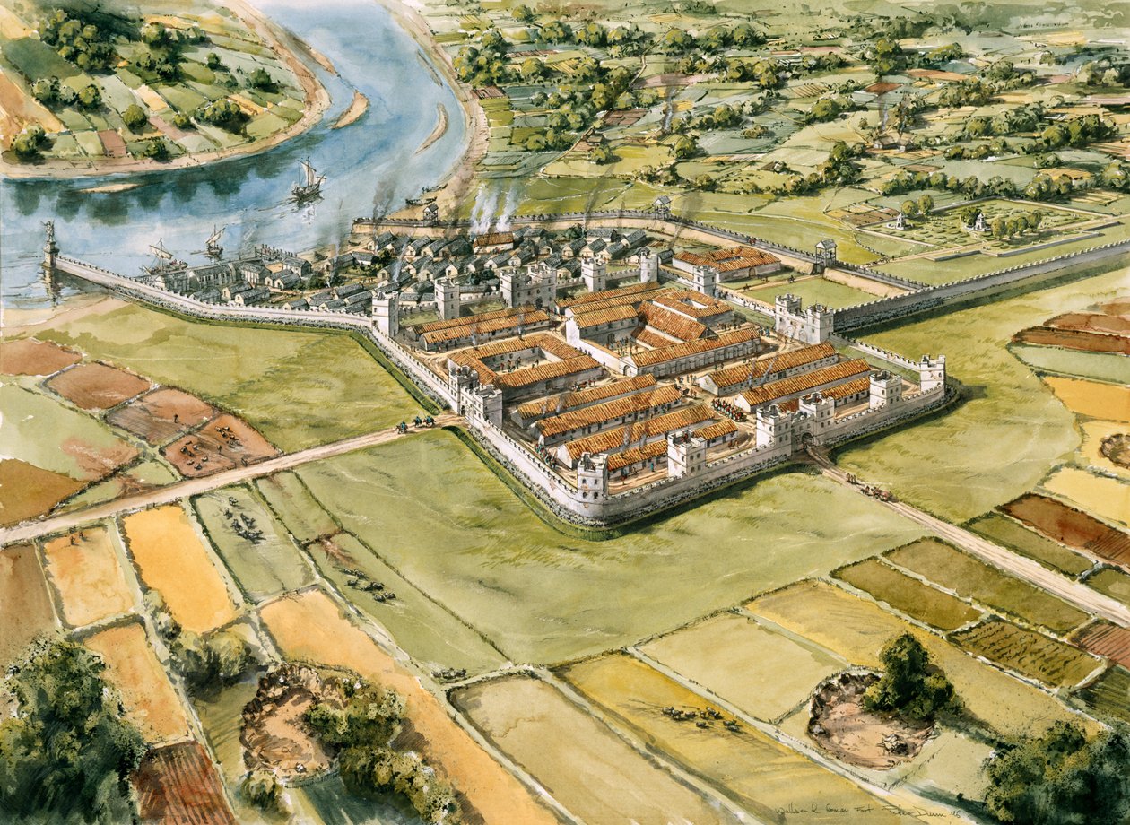 Fort romain de Segedunum, 3e siècle, c1990-2010 - Peter Dunn
