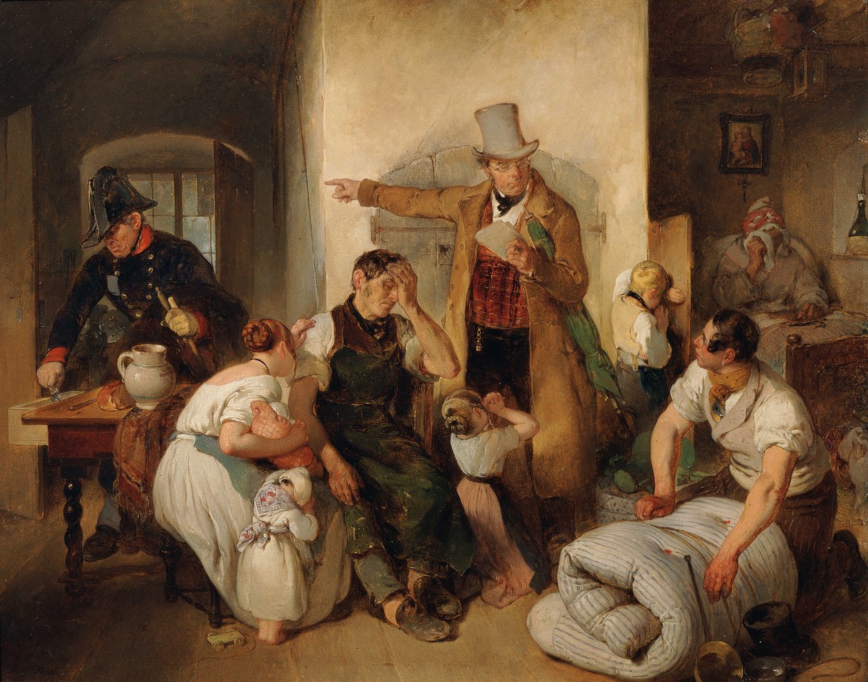 La saisie, 1840 - Peter Fendi
