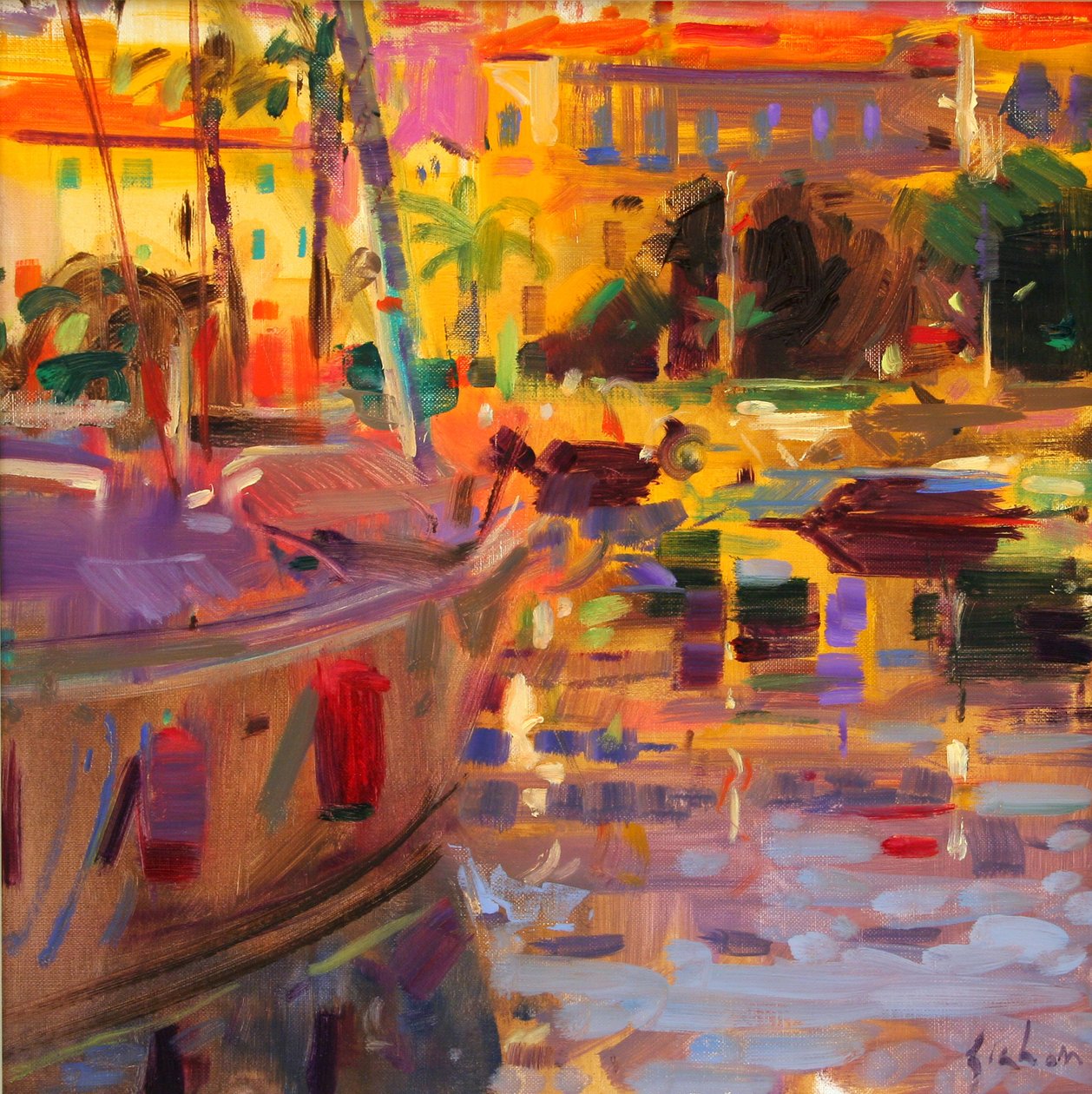 Port du sud de la France - Peter Graham (Contemporary)