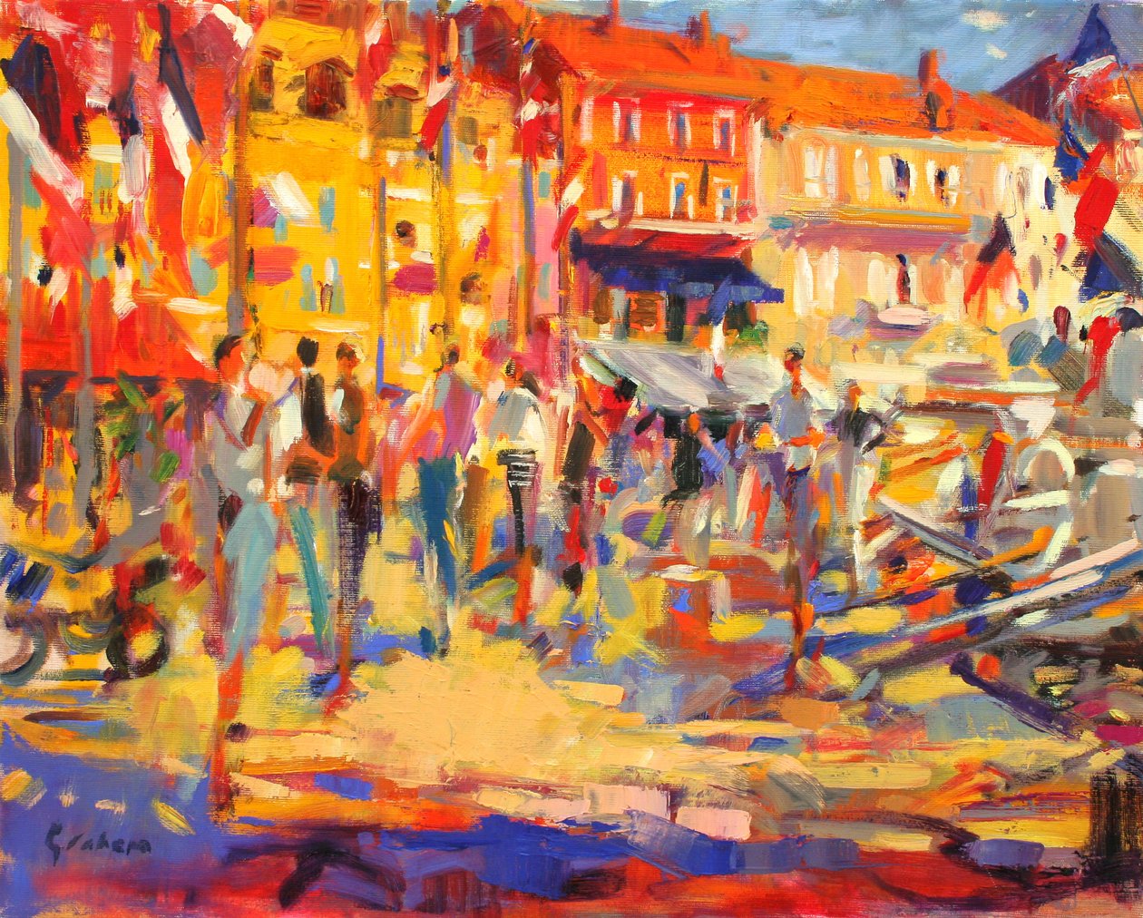 Promenade de Saint-Tropez - Peter Graham (Contemporary)