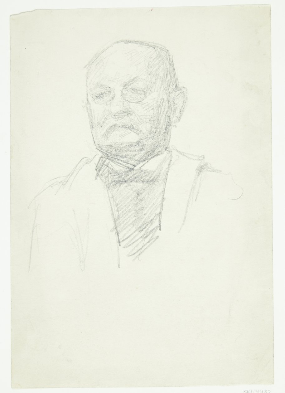 Portrait du peintre Kristian Zahrtman. Buste - Peter Hansen