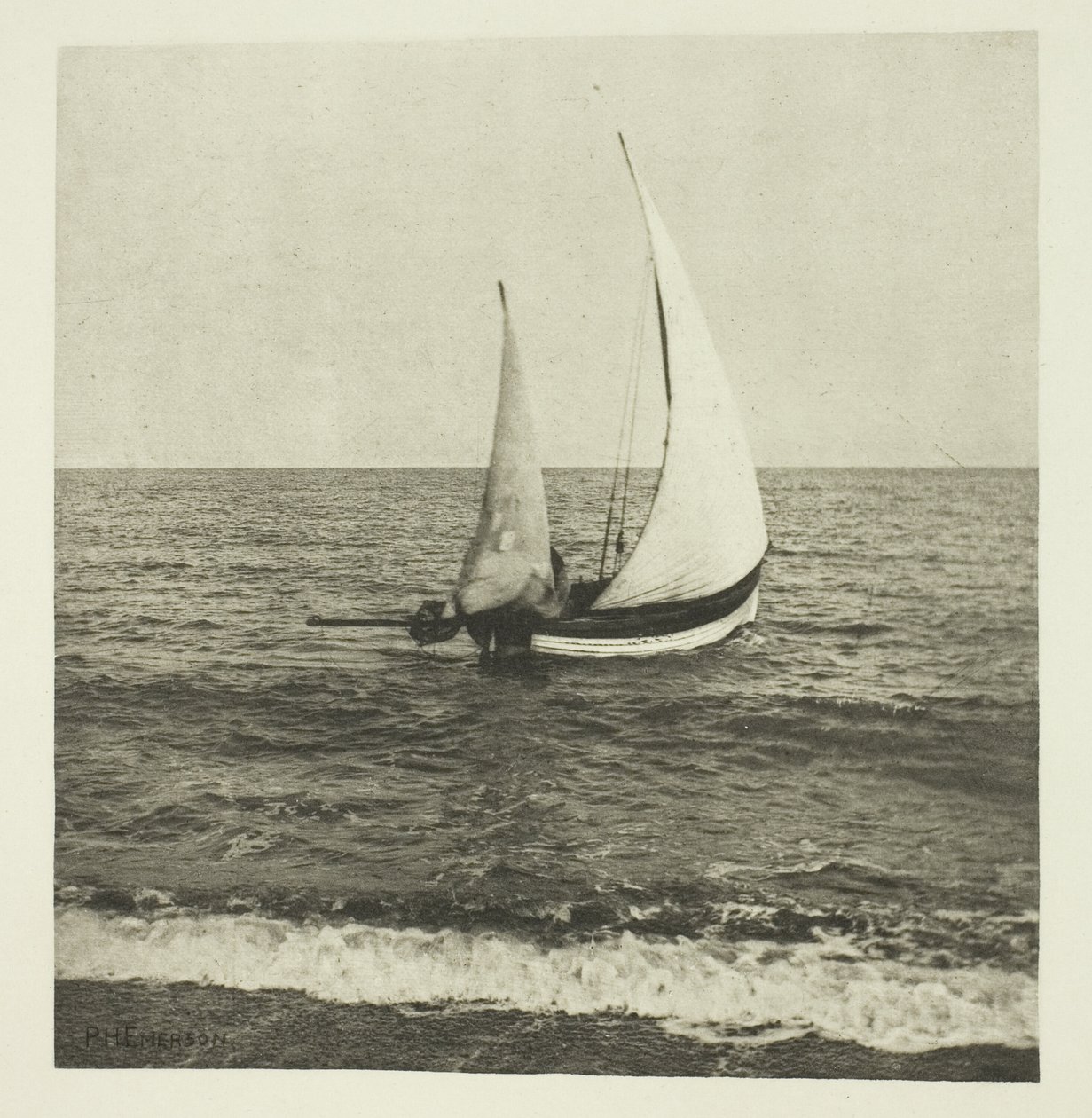 Un Pêcheur de Crevettes du Suffolk "Partant" - Peter Henry Emerson