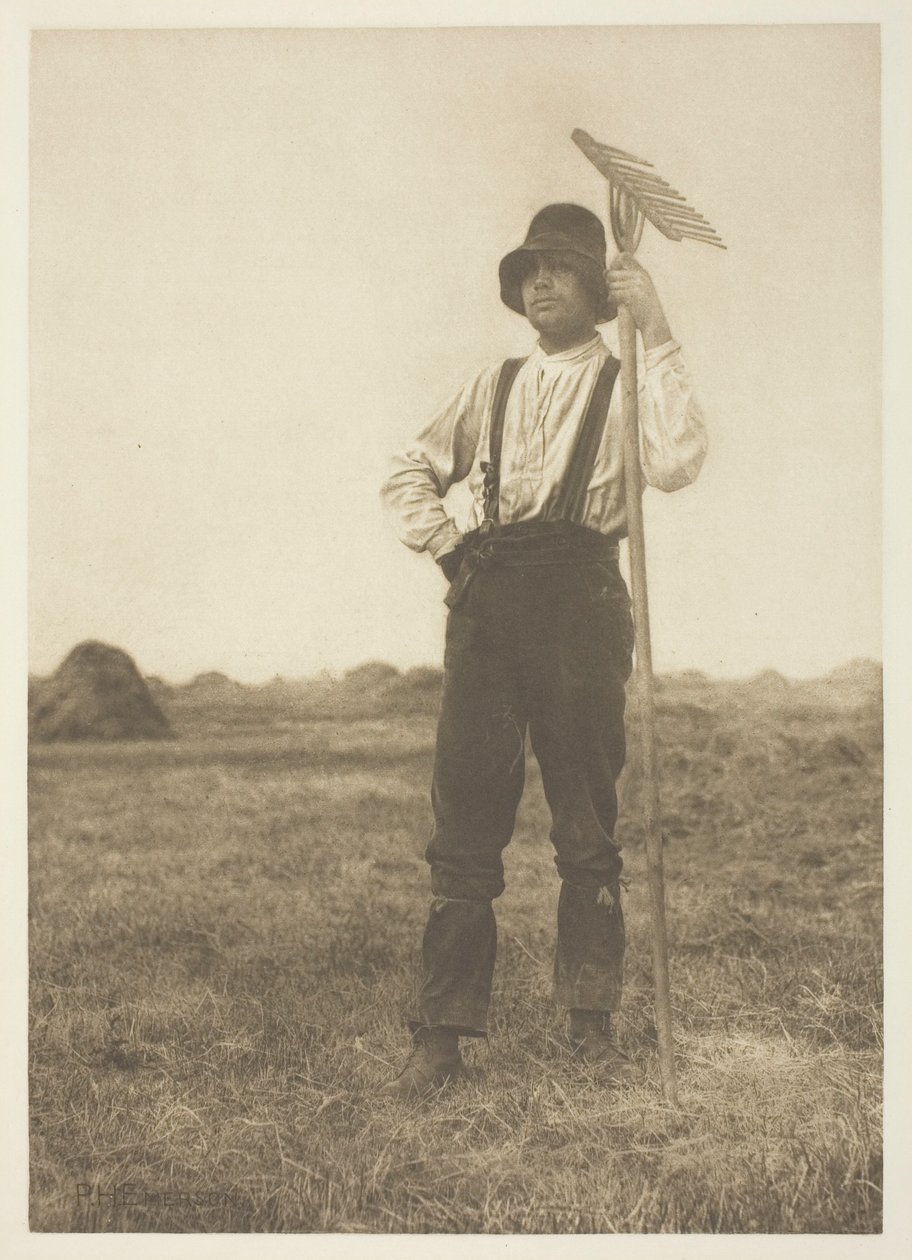 Faucheur avec un râteau (Norfolk) - Peter Henry Emerson