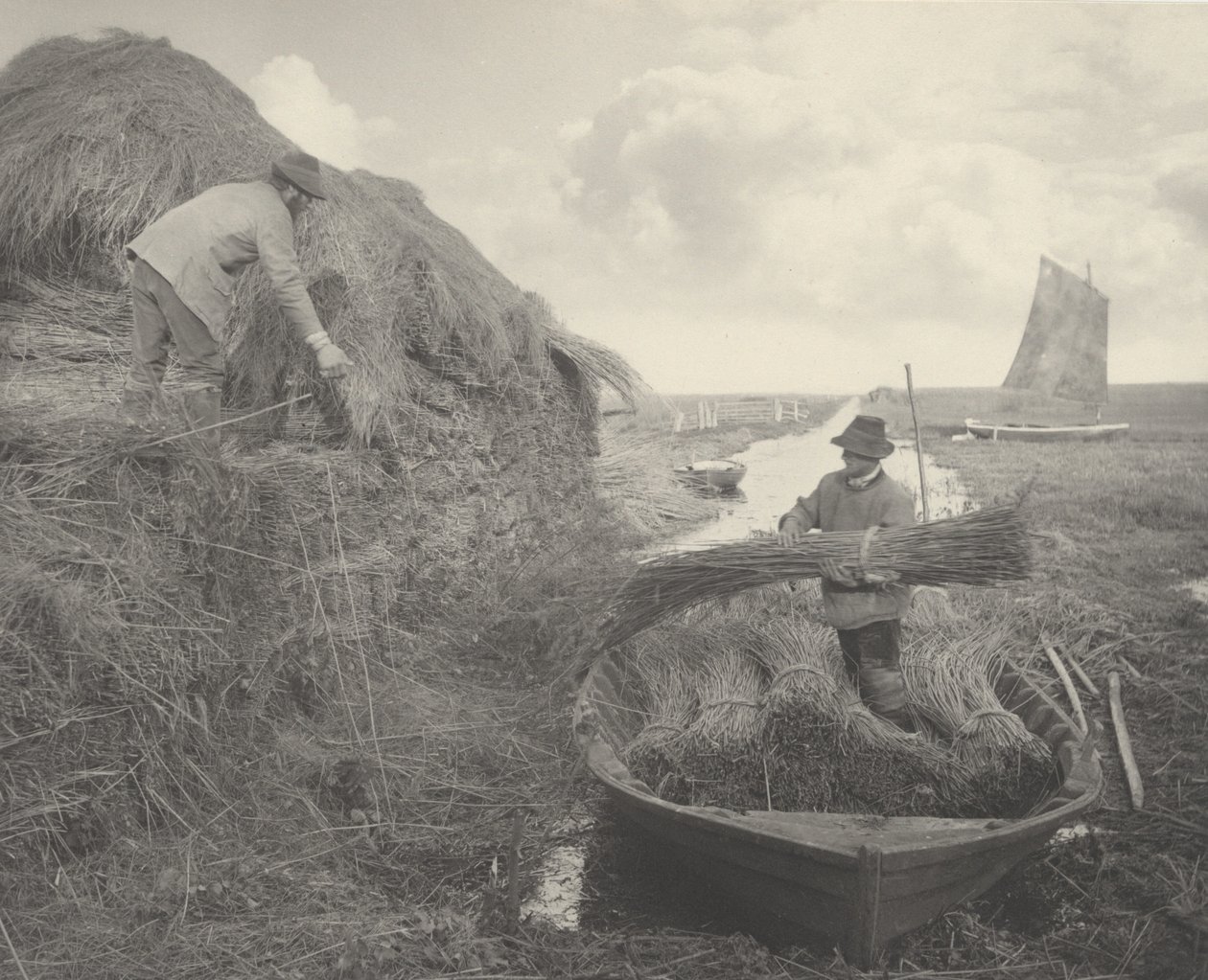 Ricking the Reed, 1886 (photo) - Peter Henry Emerson