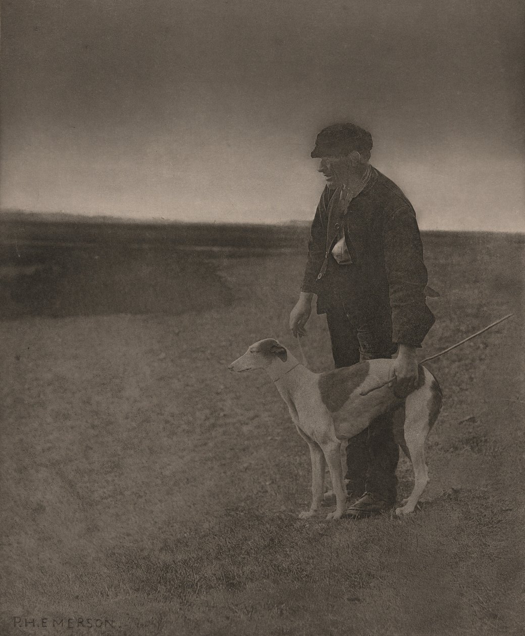 Le braconnier - Un lièvre en vue, 1888 (photo) - Peter Henry Emerson