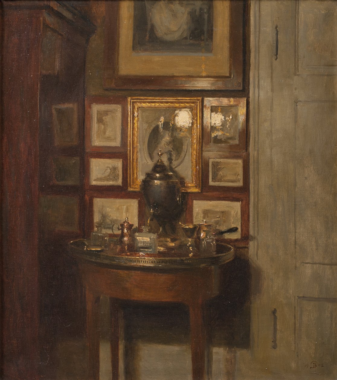Intérieur avec un samovar. Soir - Peter Vilhelm Ilsted