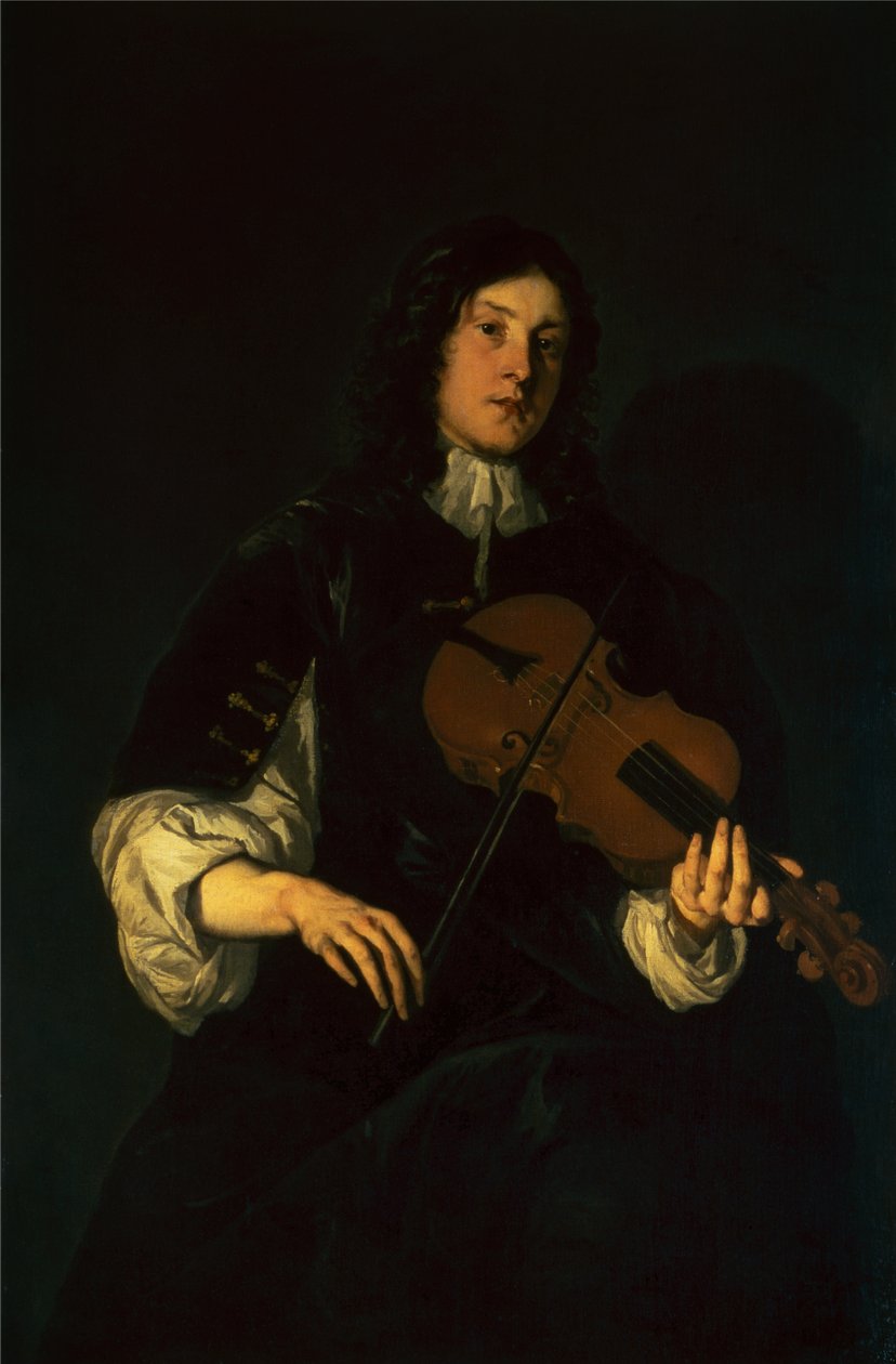 Un homme jouant du violon - Peter Lely