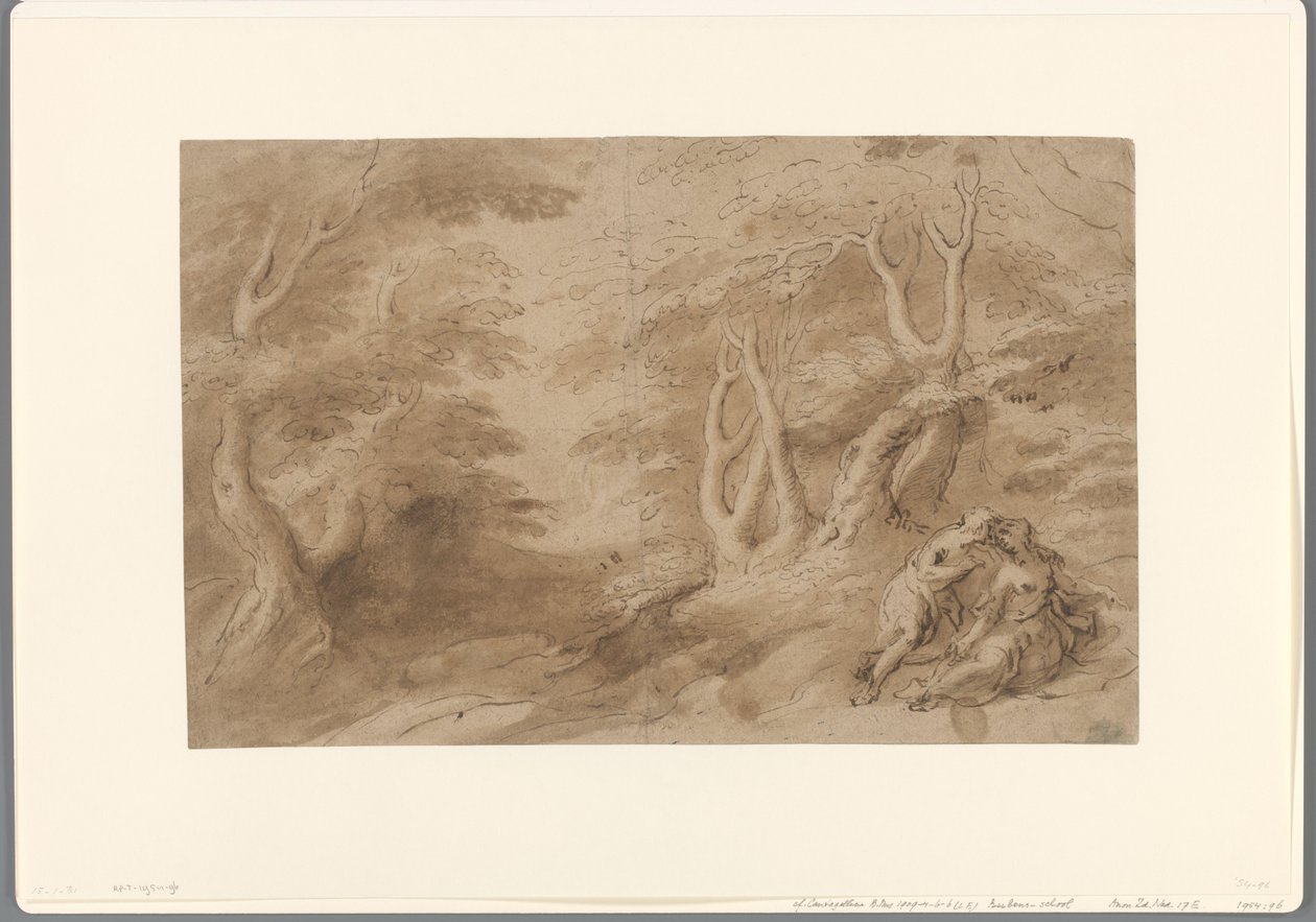 Paysage avec couple amoureux - Peter Paul Rubens (school of)