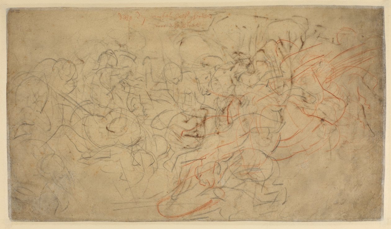 Bataille de cavaliers (verso) - Peter Paul Rubens