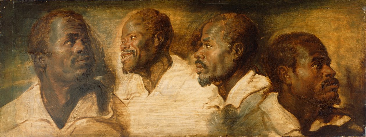 Quatre études de tête masculine, c.1617-1620 - Peter Paul Rubens