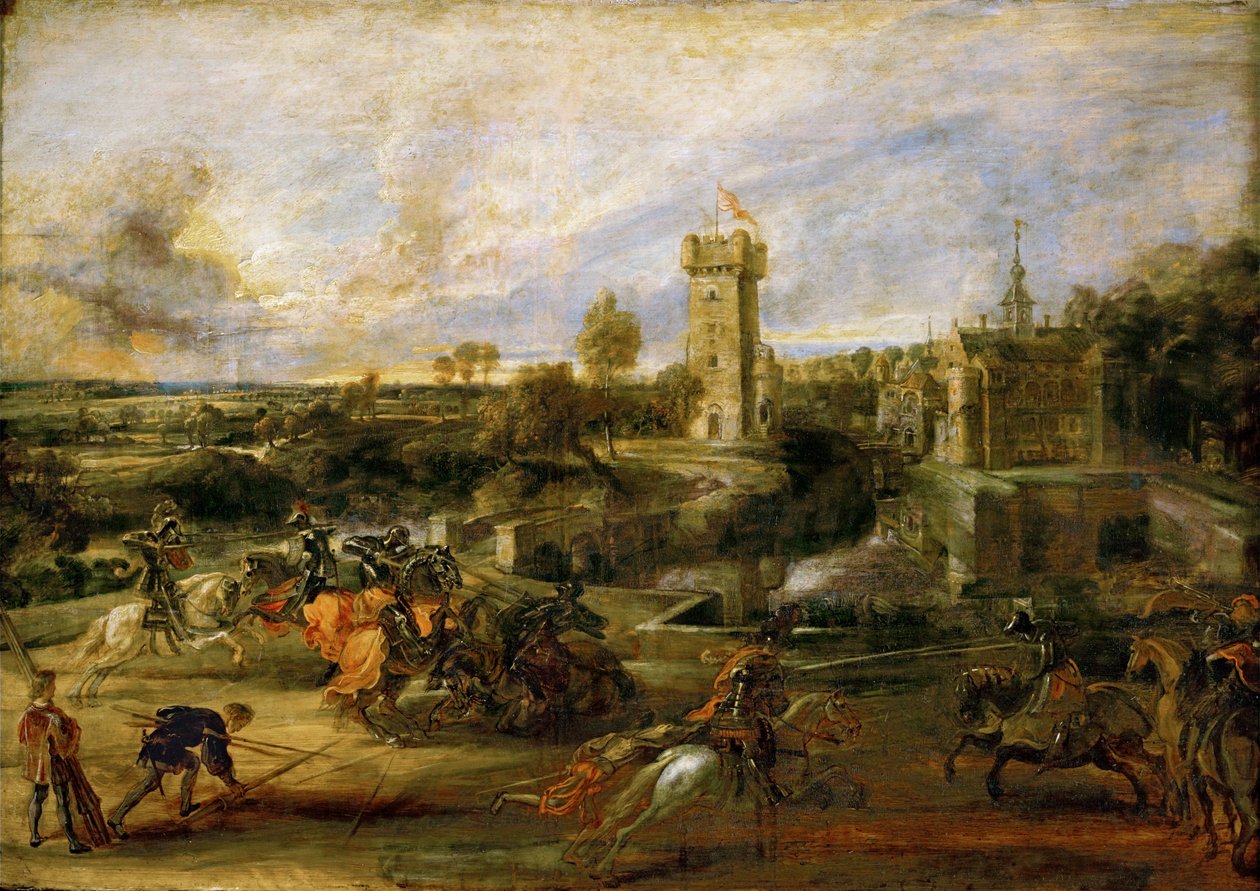 Le tournoi (huile sur bois) - Peter Paul Rubens