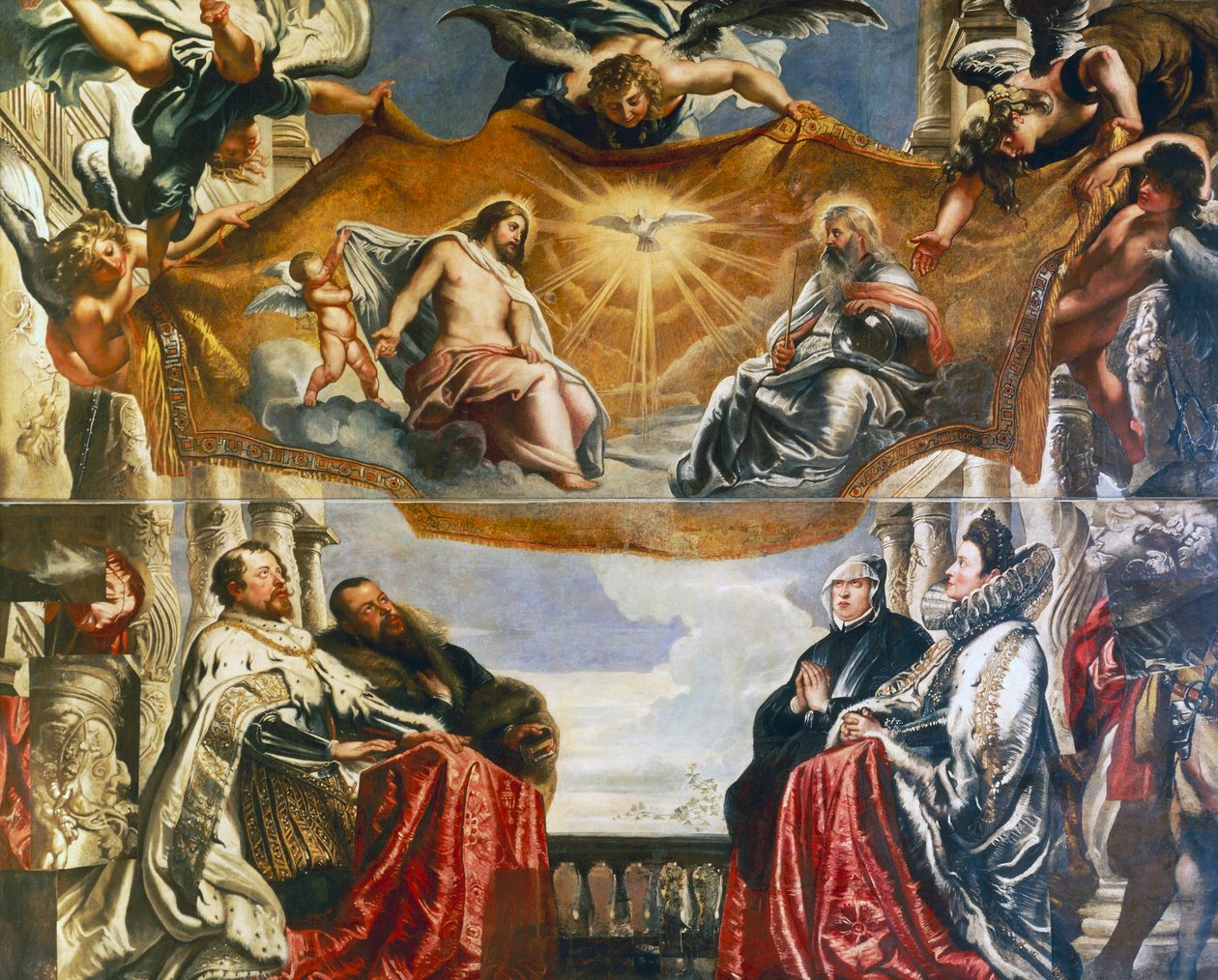 Trinité adorée par la famille Gonzaga - Peter Paul Rubens