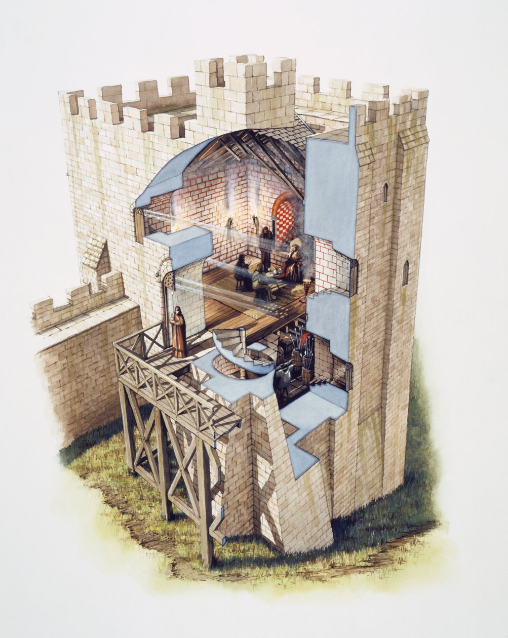 Château de Peveril, 12ème siècle, vers 1990-2010 - Peter Urmston