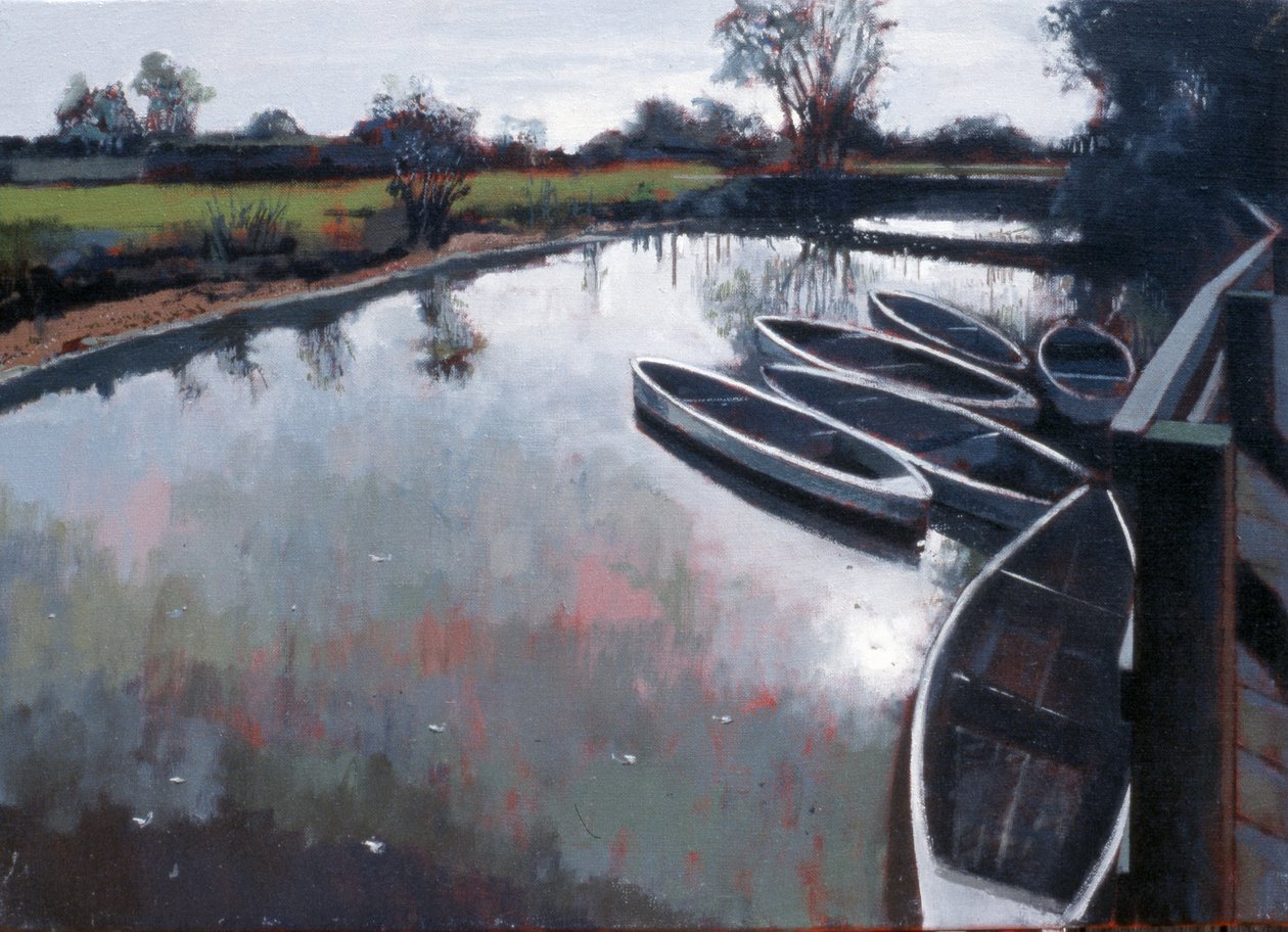 Barcombe Mills, Sussex, 2007 (huile sur toile) - Peter Wilson