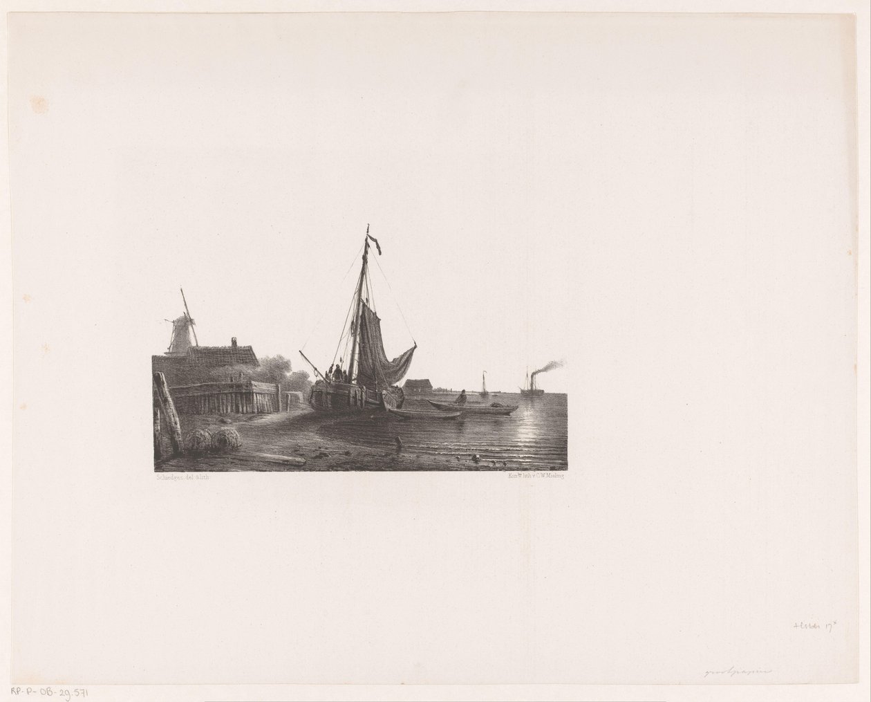 Voilier sur le sec - Petrus Paulus Schiedges (I)