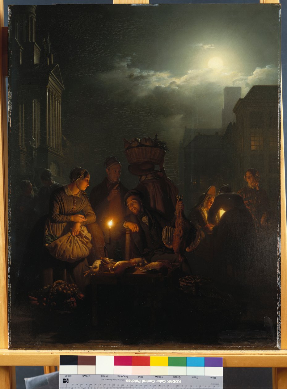 Marché de nuit à Anvers - Petrus van Schendel