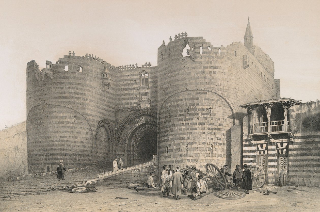 Porte de la citadelle de Saladin - Philibert Joseph Girault de Prangey