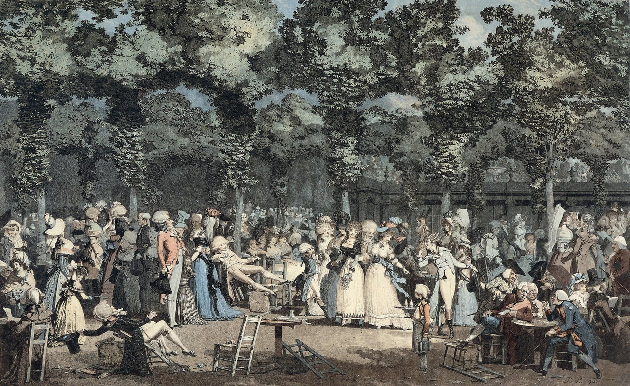 La promenade publique au Palais-Royal - Philibert Louis Debucourt