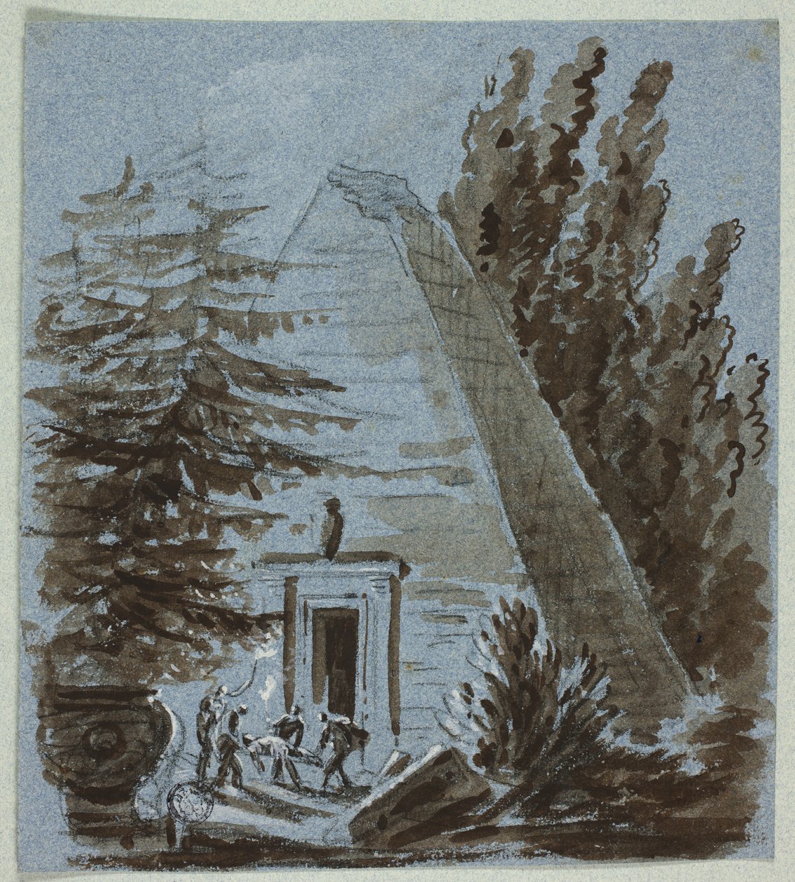 Enterrement nocturne près de la pyramide - Philibert Louis Debucourt