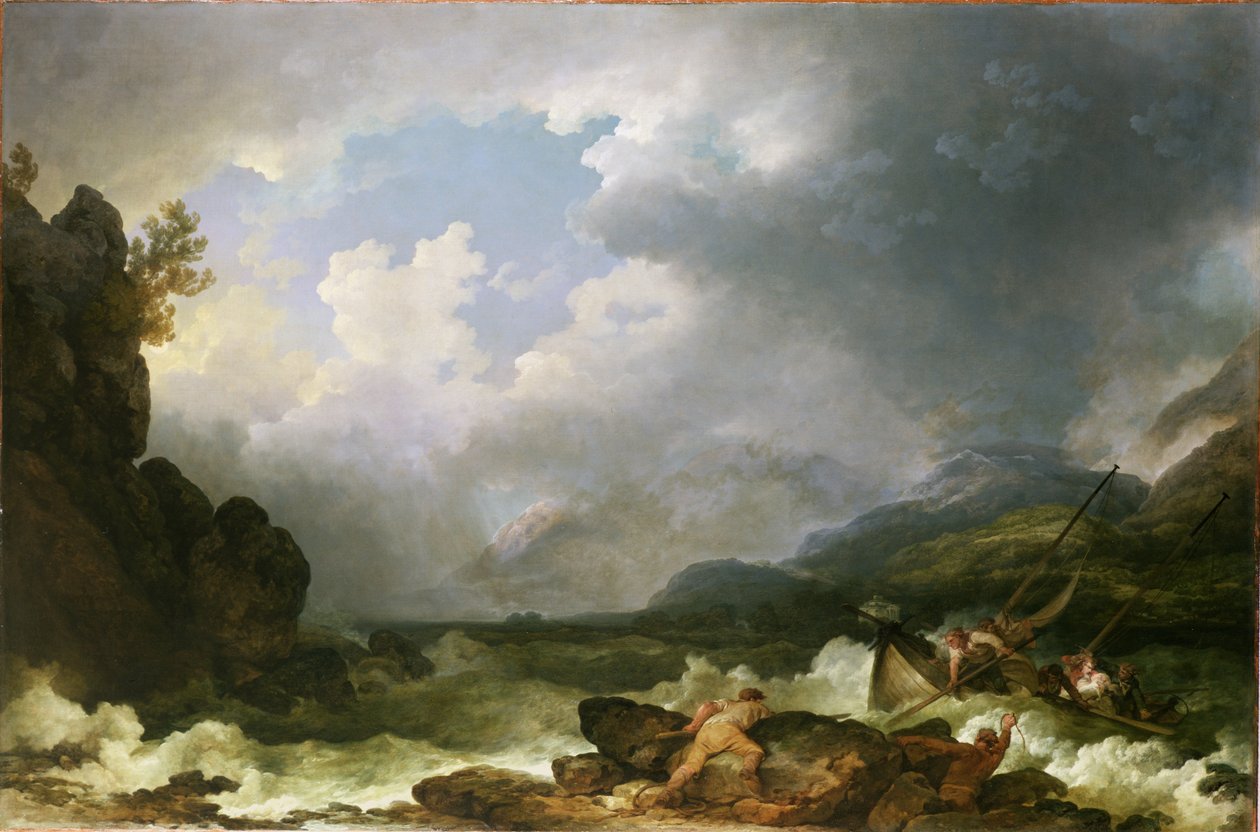 Belle Isle Windermere dans une tempête - Philippe Jacques de Loutherbourg