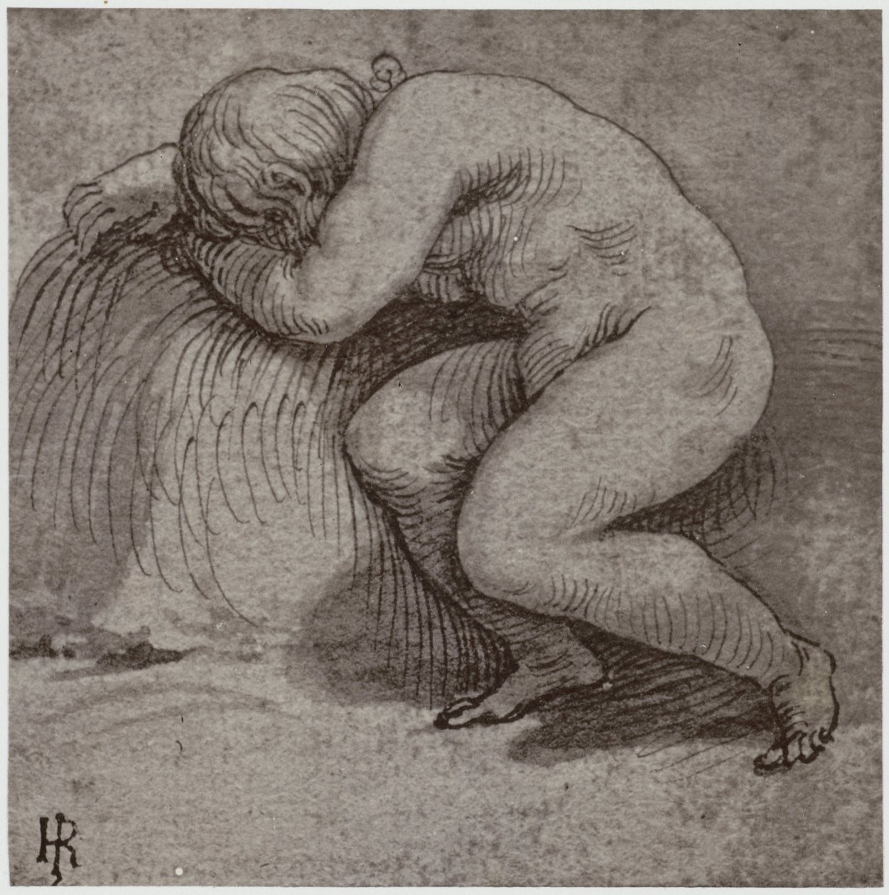 Giulio Romano, Un enfant endormi - Philip Henry Delamotte