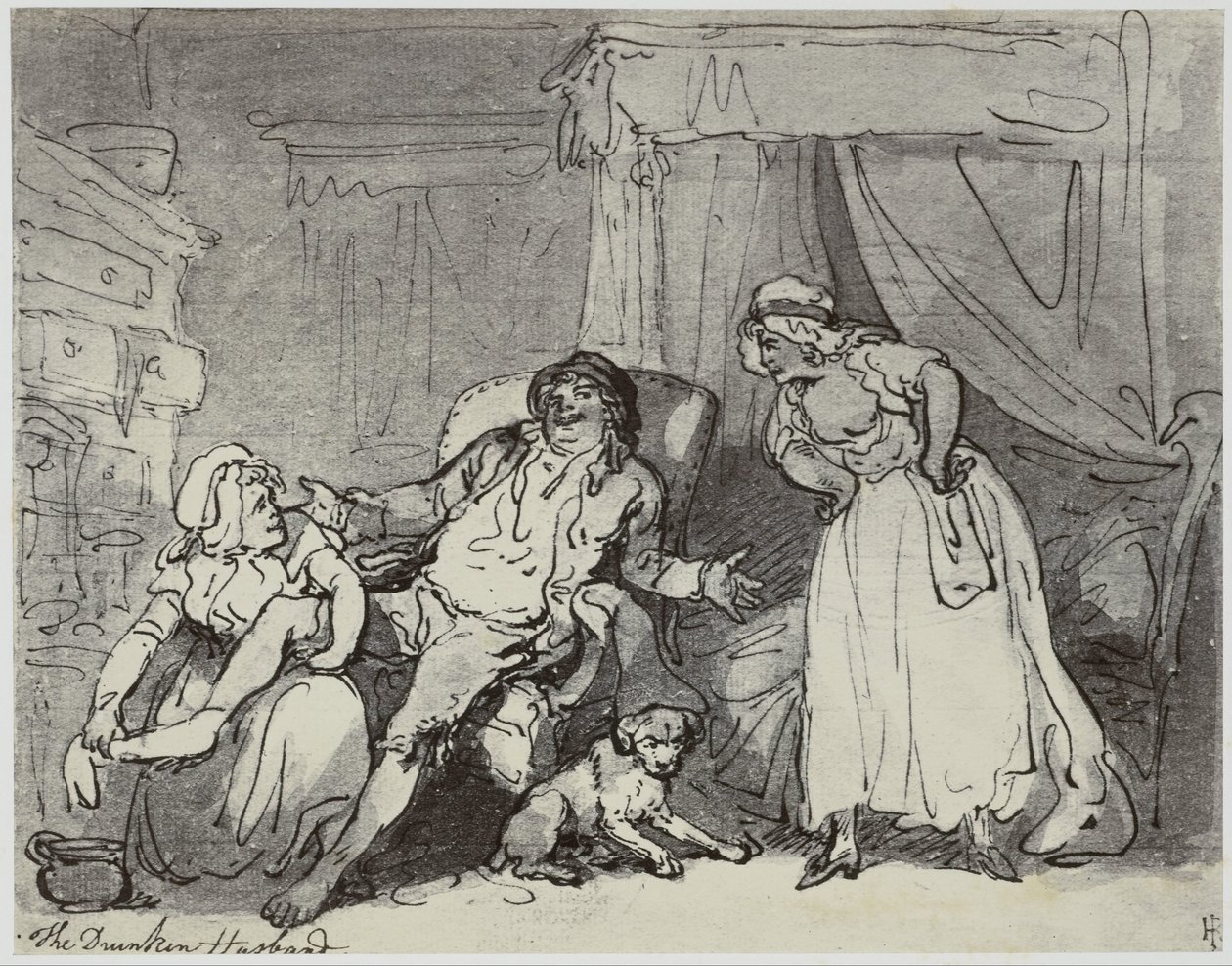 Thomas Rowlandson, Le Mari Ivre - Philip Henry Delamotte
