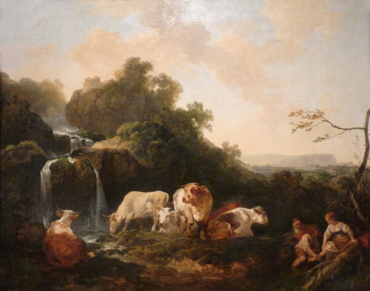 Loutherbourg-Paysage à la cascade - Philip James de Loutherbourg