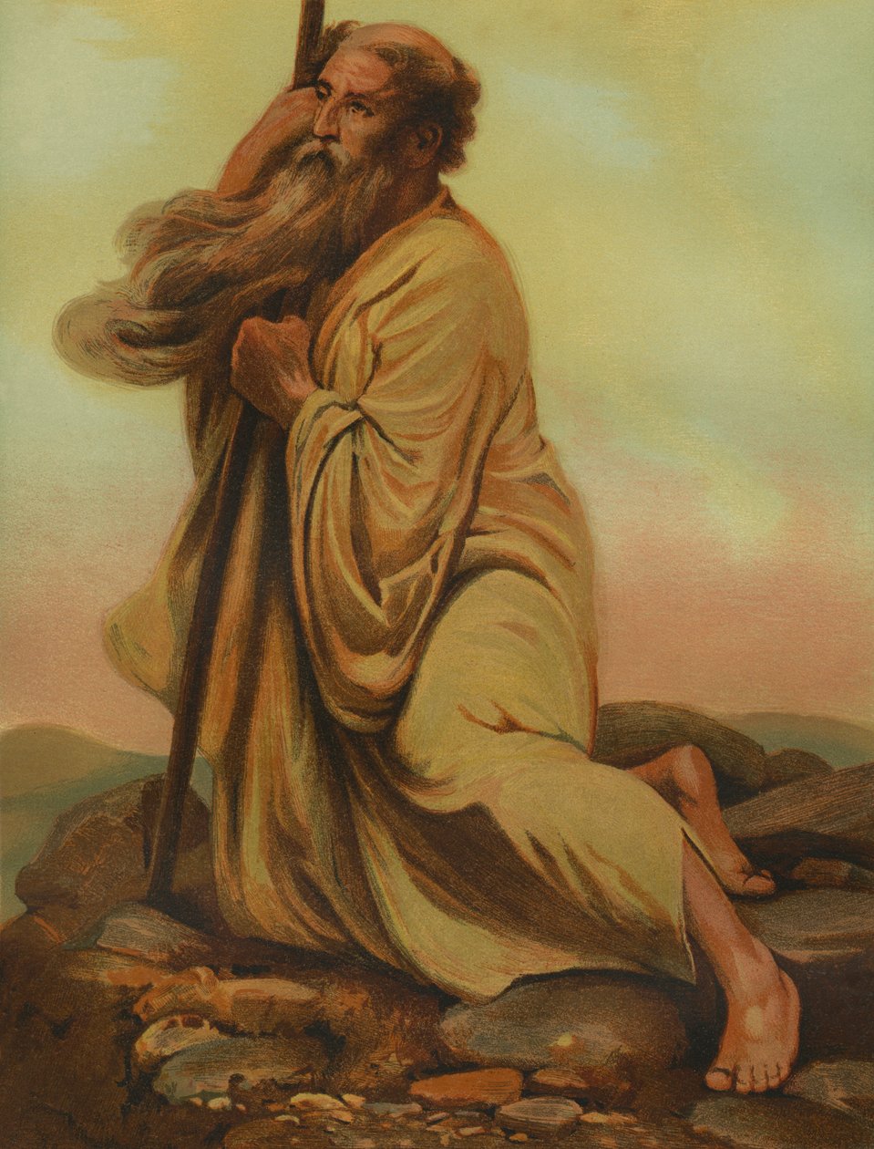 Moïse contemple la terre promise - Philip Richard Morris
