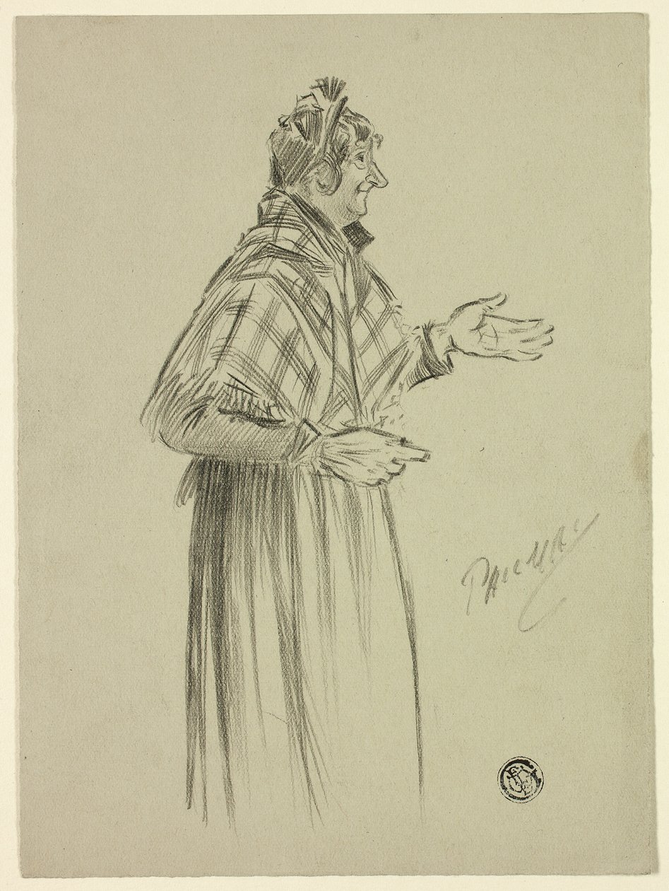 Personnage de Londres avec châle - Philip William May