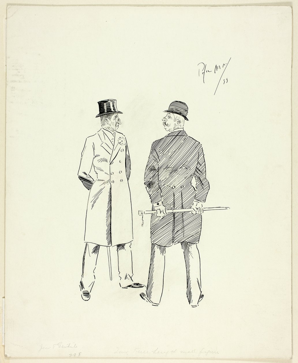 Deux messieurs avec des bâtons de marche - Philip William May