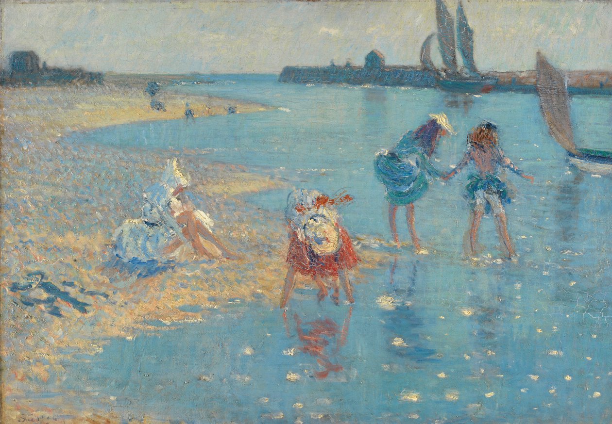 Walberswick, enfants pataugeant, 1891 - Philip Wilson Steer