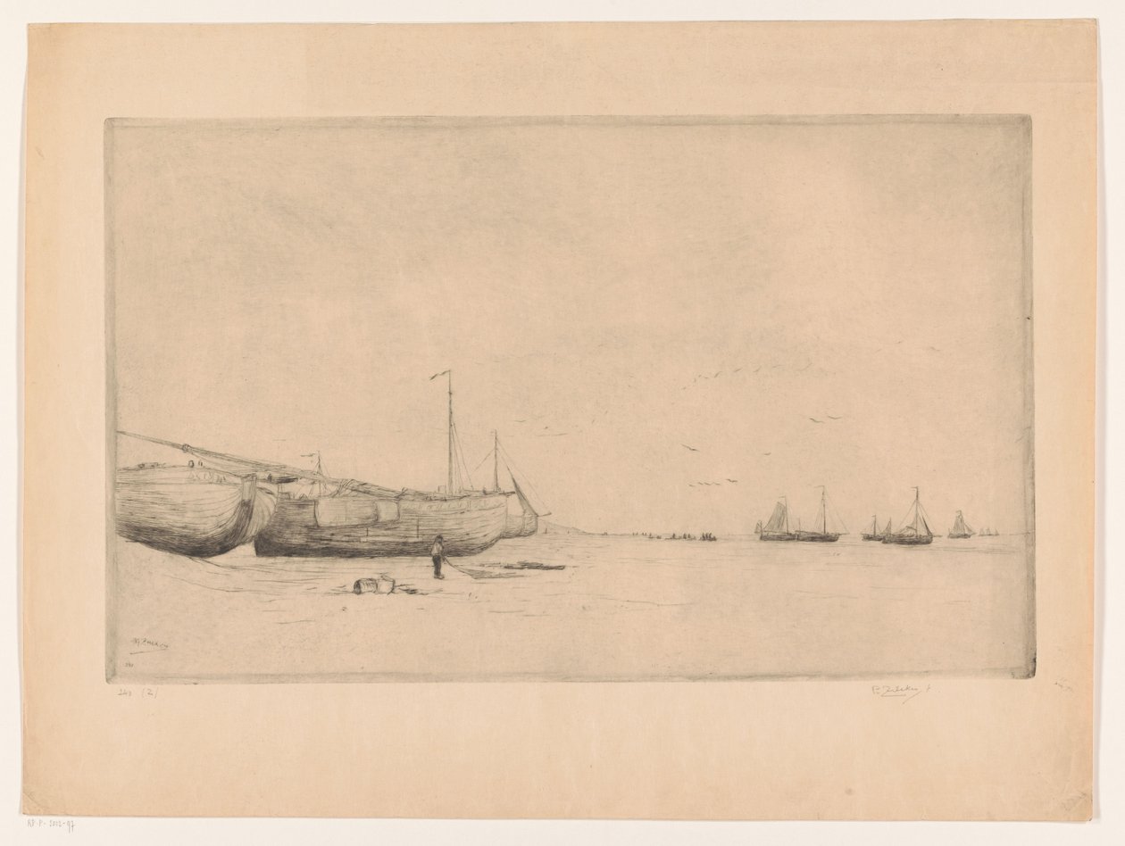Plage de Scheveningen - Philip Zilcken (signed by artist)