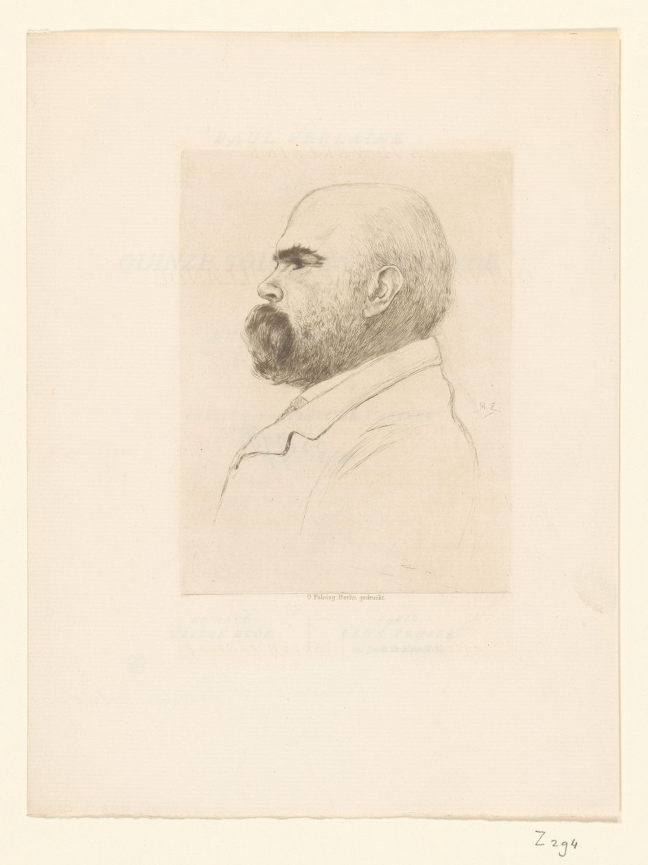 Portrait de Paul Verlaine - Philip Zilcken