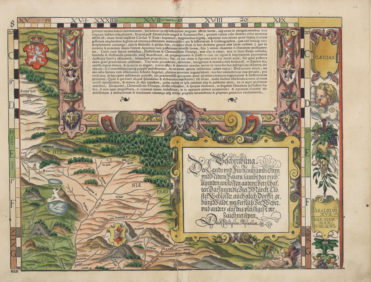 Cartes du pays de Bavière de 1568 (Tableau 8) - Philipp Apian