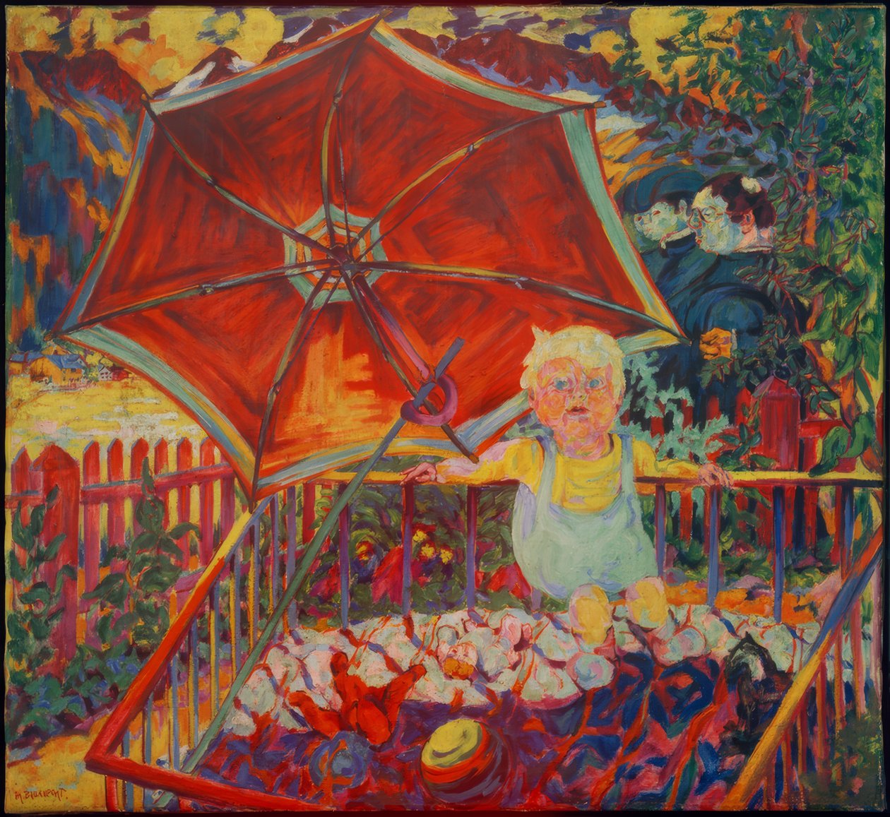 Eric dans le parc (parasol) - Philipp Bauknecht