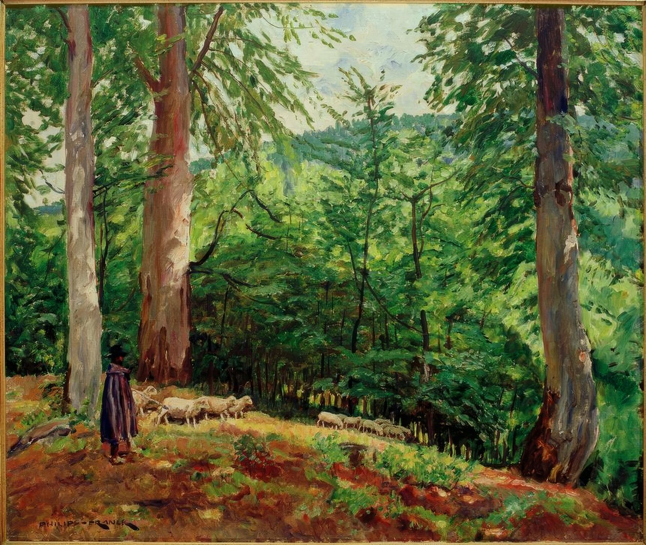 Berger avec troupeau de moutons dans le Taunus - Philipp Franck