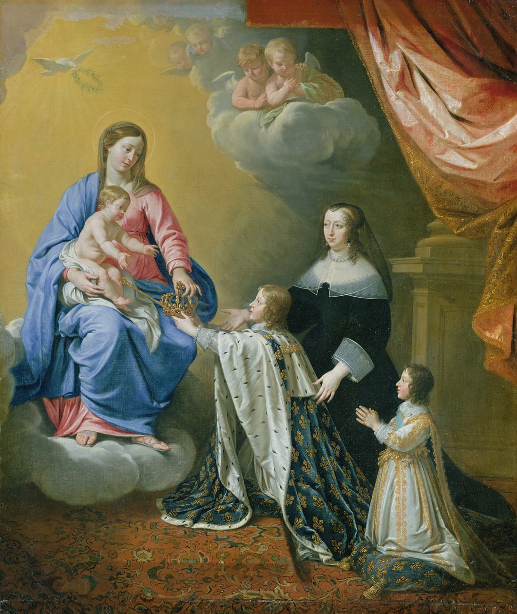La Vierge Marie donne la couronne et le sceptre à Louis XIV, 1643 - Philippe de Champaigne