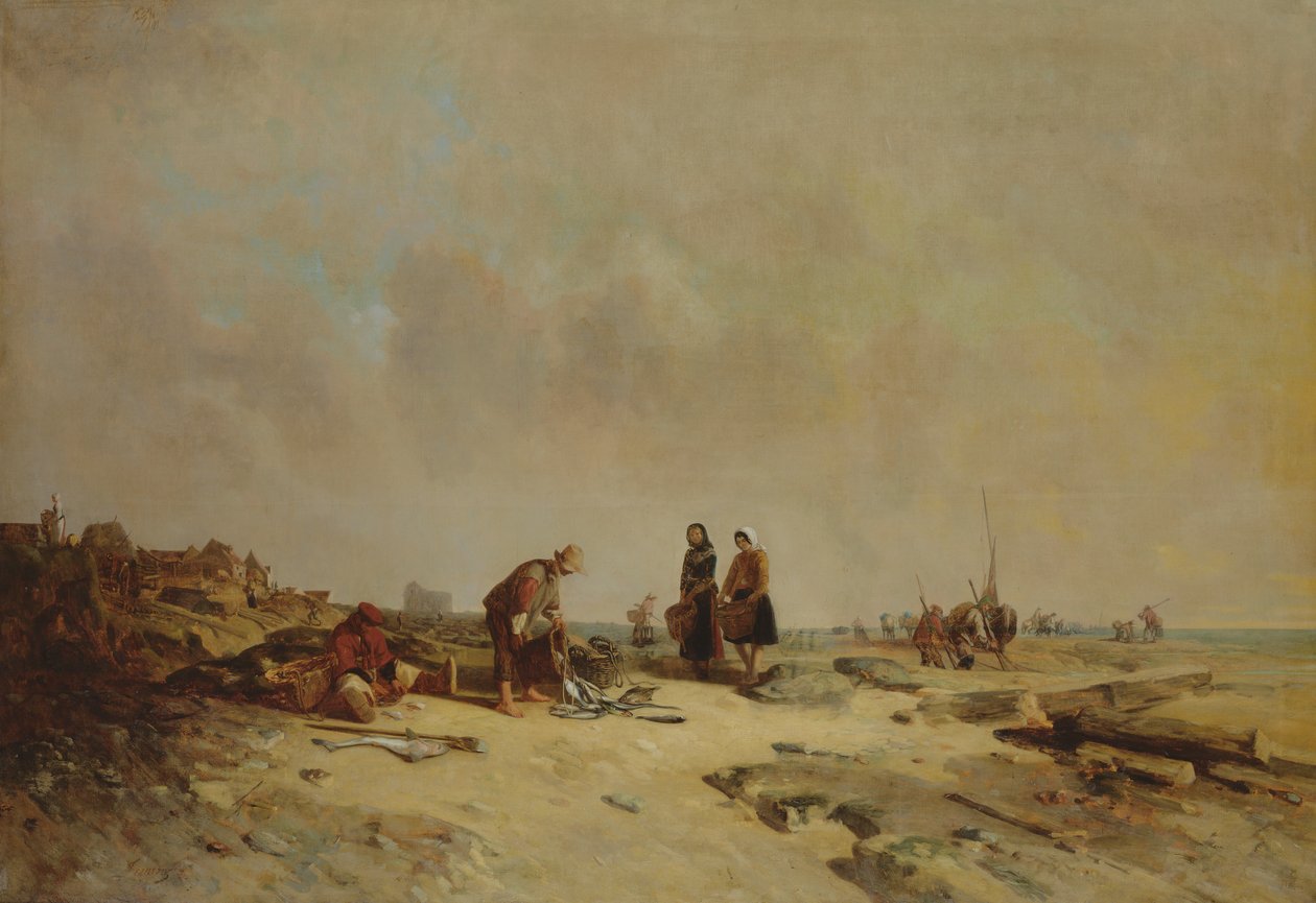 Marée basse à Audreselles - Philippe Auguste Jeanron
