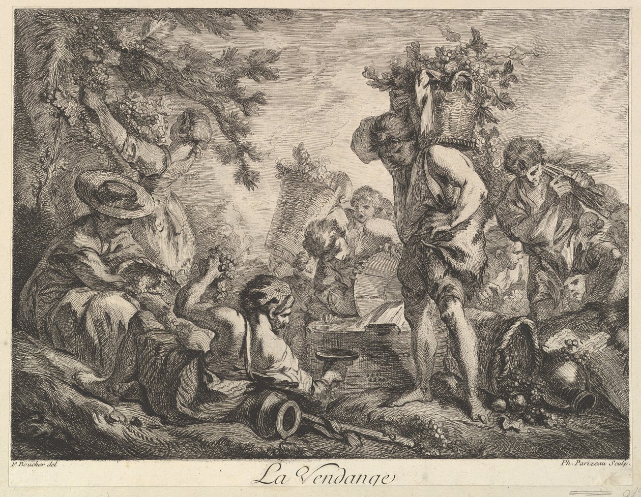La Récolte des raisins - Philippe Louis Parizeau