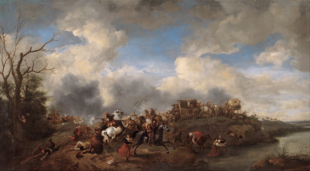 Une bataille de cavalerie - Philips Wouwerman